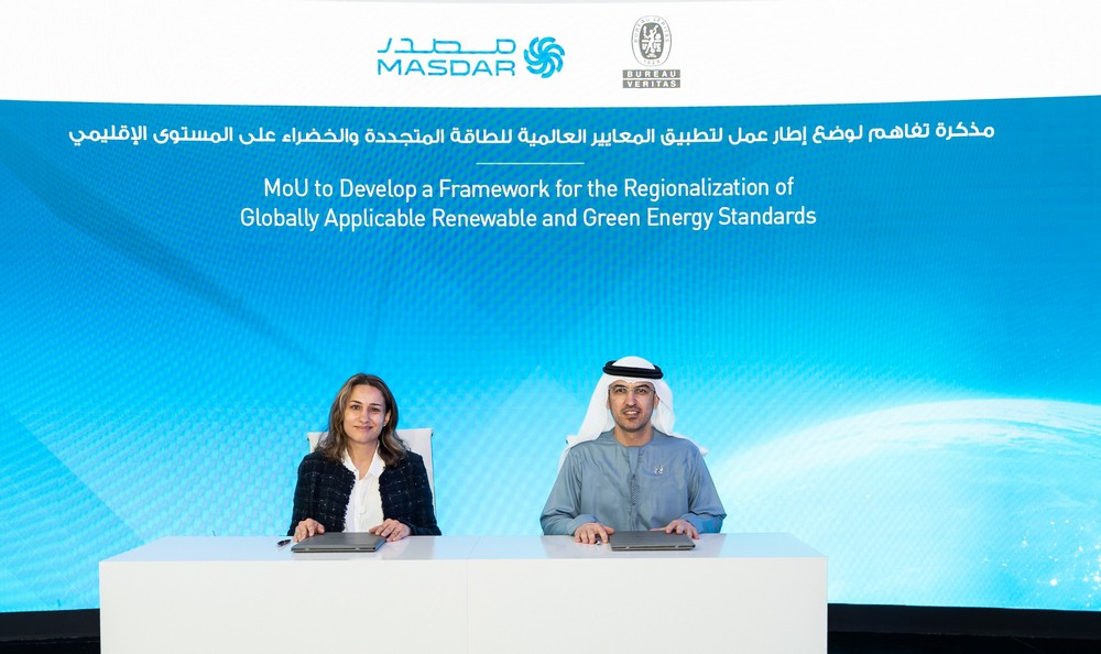 Bureau Veritas and Masdar Join Forces to Develop Regional Renewable and Green Energy Standards for the GCC